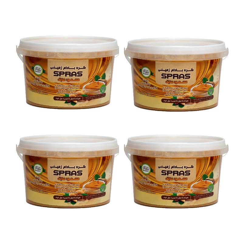 کره بادام زمینی رژیمی کرانچی مسعود - 250 گرم بسته 4 عددی
