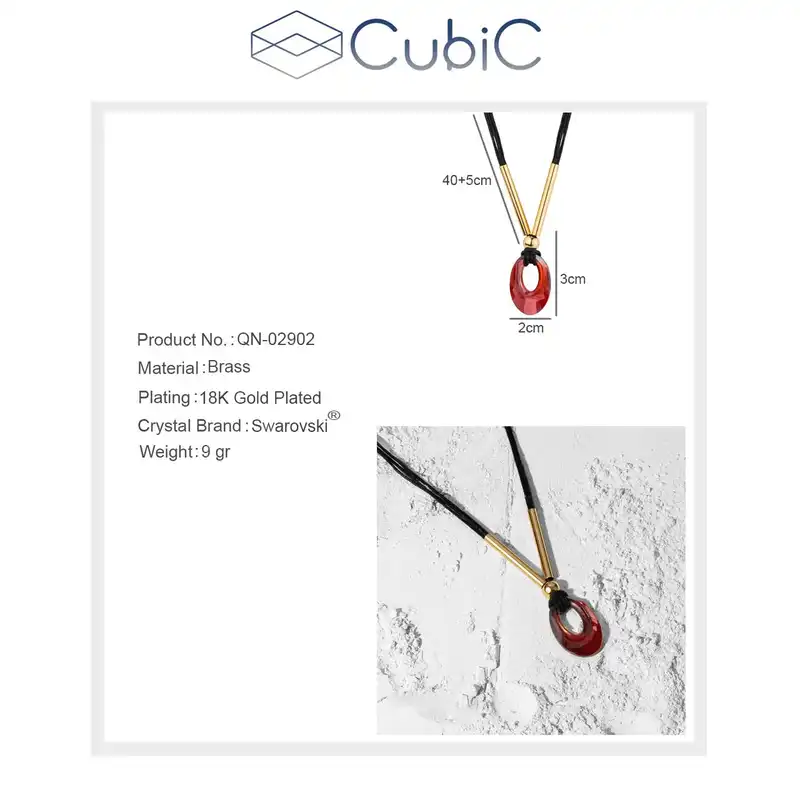 گردنبند زنانه کوبیک مدل QN-0902