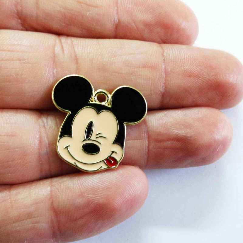 آویز گردنبند بچگانه مدل میکی موس شیطون خندان کد AG 1024