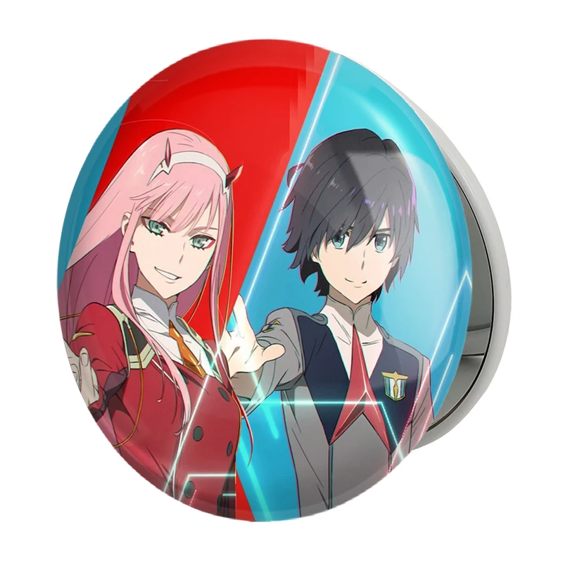 آینه جیبی خندالو طرح هیرو و زیروتو انیمه دارلینگ Darling مدل تاشو کد 10508 