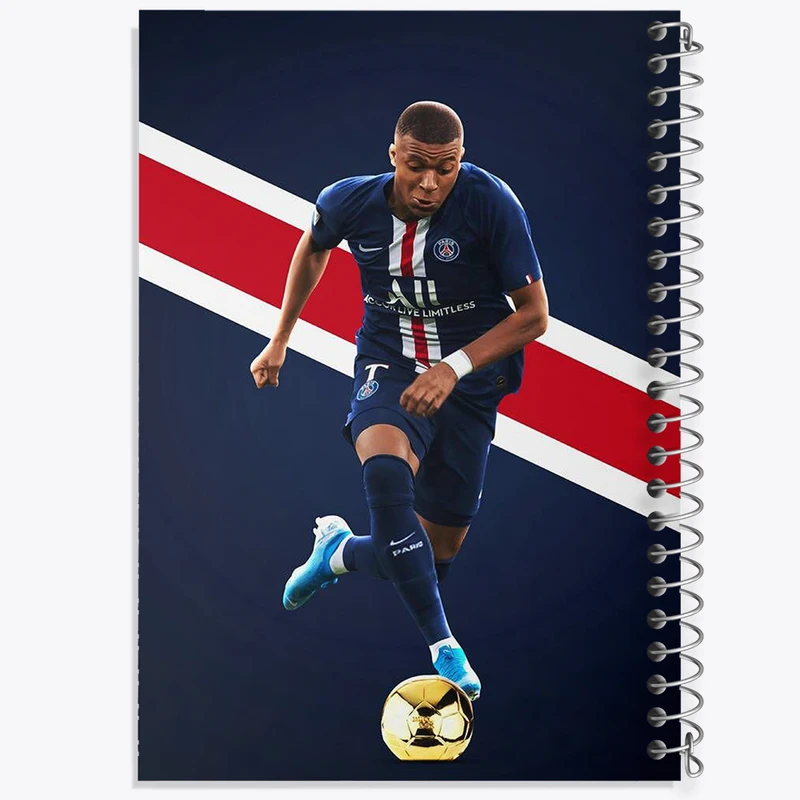 دفتر شطرنجی 50 برگ خندالو طرح کیلیان امباپه کد N2793