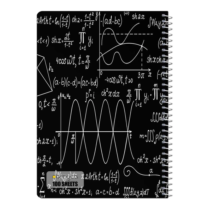 دفتر شطرنجی 100 برگ سیمی کارنیکا طرح ریاضیات Mathematics کد 59001