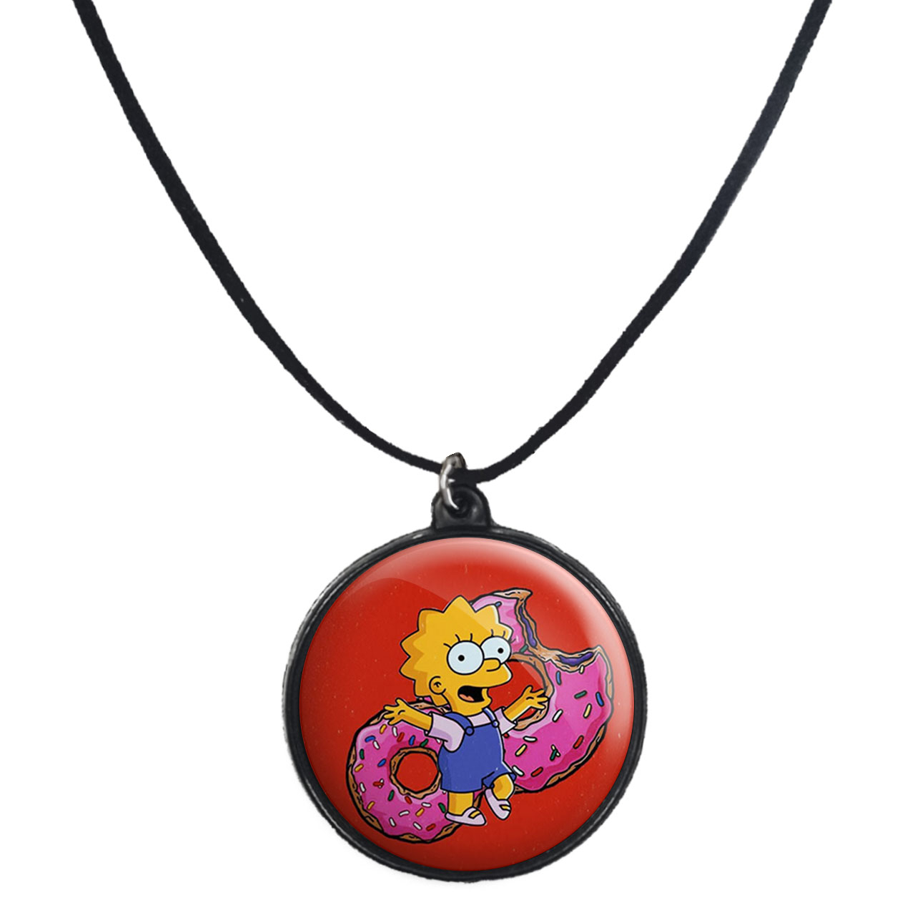 گردنبند پرمانه طرح سیمپسون ها کد pmb.21187 مدل دو طرفه