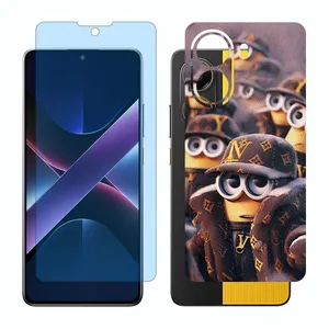 Glass Together model anti blue screen protector suitable for Xiaomi Poco X7 Pro mobile phone with back cover sticker