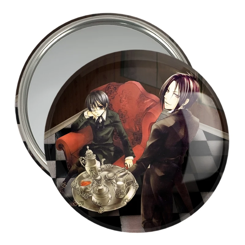 آینه جیبی خندالو مدل سباستین و شیل انیمه خادم سیاه Black Butler  کد 16329