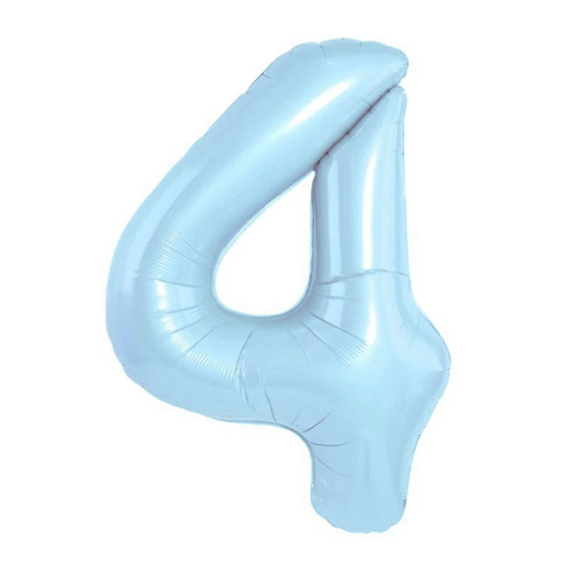 بادکنک فویلی لاکی بالونز طرح عدد 4 مدل کمرنگ مات کد 1272