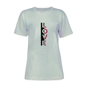 تی شرت آستین کوتاه زنانه مدل عشق کد  K22 T