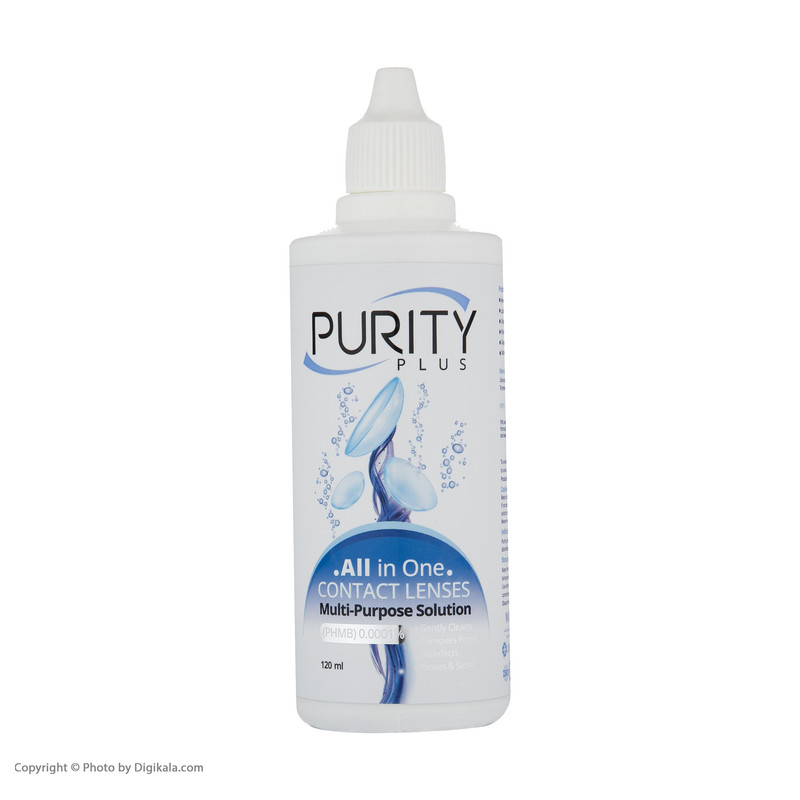 محلول شستشوی لنز پیوریتی پلاس مدل All in One حجم 120 میلی لیتر