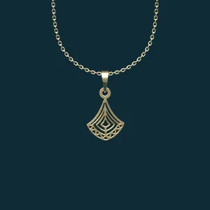 گردنبند طلا 18 عیار زنانه مدوپد مدل هندسی کد BB2-1-1102