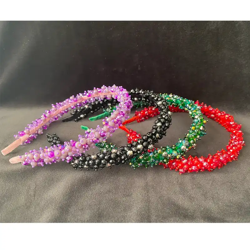 تل مو زنانه مدل جواهر دوزی تمام کریستال