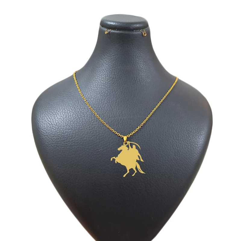 گردنبند زنانه هایکا مدل اسب و جنگجو کد g.ha686