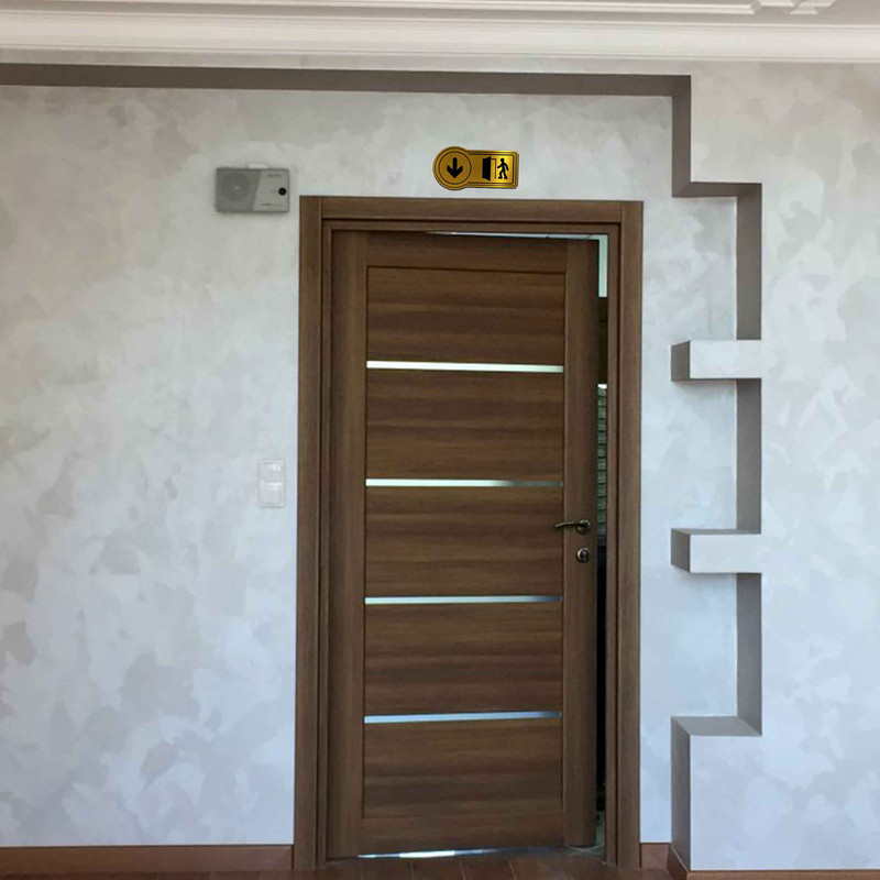 تابلو راهنما آژنگ طرح خروج مدل درب و آدم چپ پایین کد EX-T-501