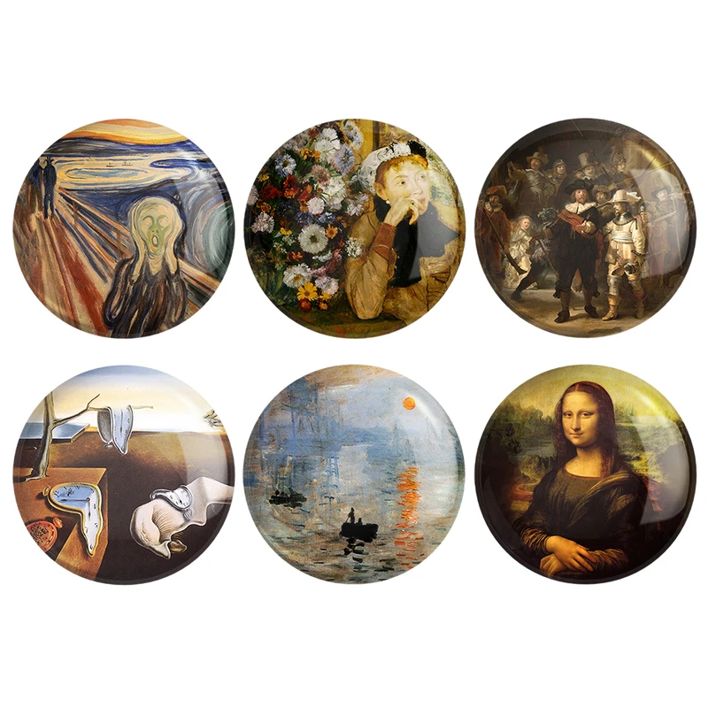 مگنت خندالو طرح نقاشی هنرمندان کد 1447B مجموعه 6 عددی