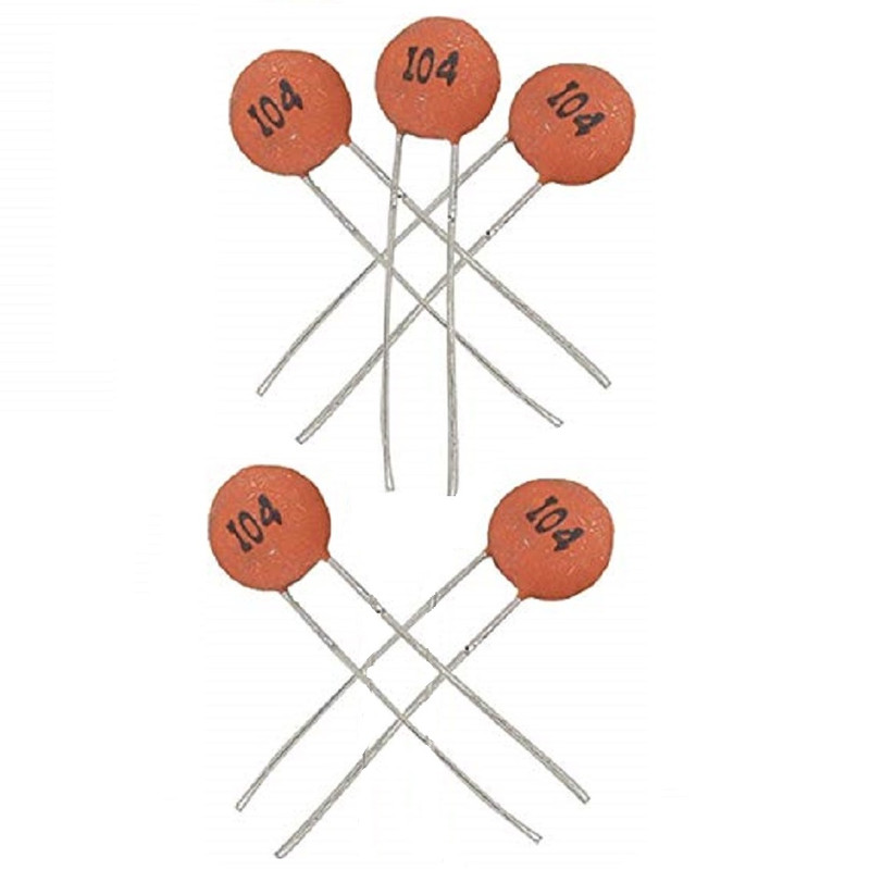 خازن عدسی 100 نانو فاراد کد 104 بسته 5 عددی خازن عدسی 100 نانو فاراد کد 104 بسته 5 عددی