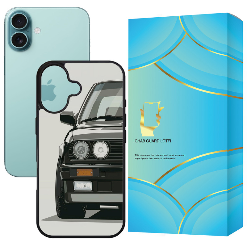 کاور قاب گارد لطفی طرح ماشین مدل G16PL مناسب برای گوشی موبایل اپل iPhone 16 Plus