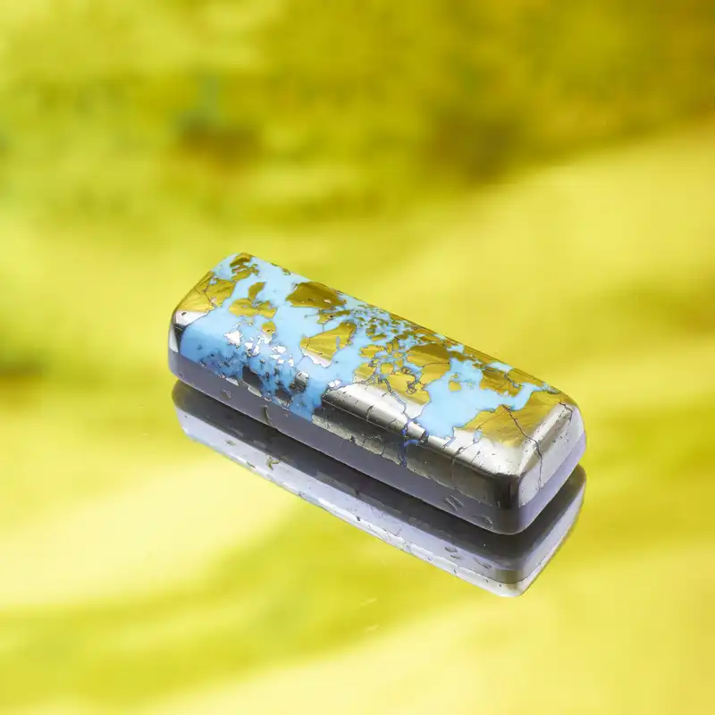 سنگ فیروزه مدل پیریت دار کد AF2