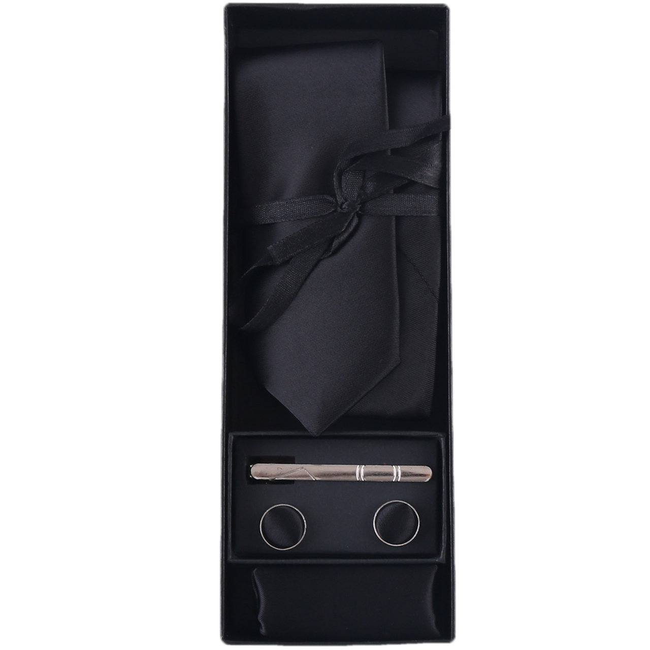 ست کراوات و دستمال جیب و دکمه سردست مردانه مدل FF-101943