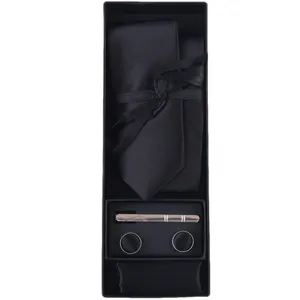 ست کراوات و دستمال جیب و دکمه سردست مردانه مدل FF-101943