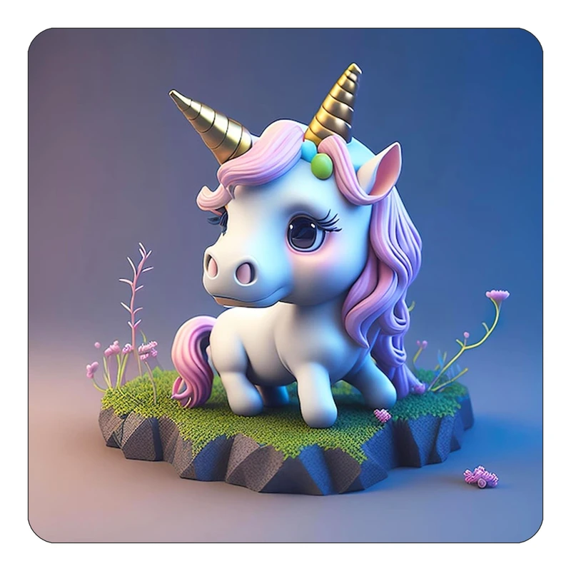 مگنت کاکتی طرح اسب تک شاخ و یونیکورن مدل mp32480