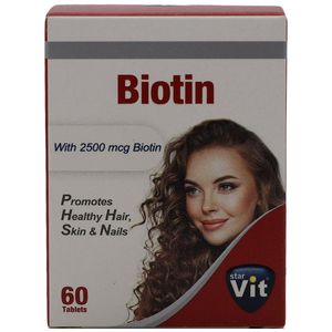 قرص بیوتین استار ویت بسته 60 عددی  