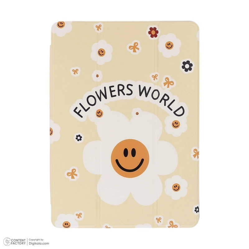 کیف کلاسوری دی کیس مدل Flowers مناسب برای تبلت شیائومی Redmi Pad SE-11 Inch