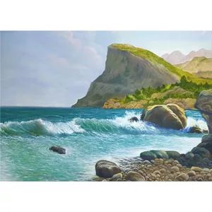تابلو نقاشی رنگ روغن مدل دریا