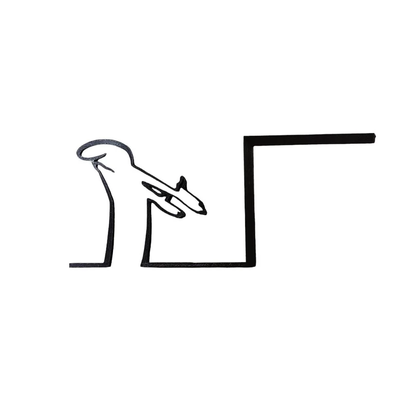 استیکر کلید و پریز مدل سه بعدی آدم خطی کد 02