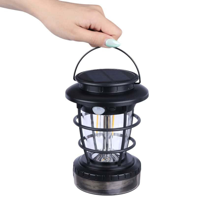 چراغ فانوسی مدل شارژی خورشیدی ریسه دار HOP-8819 با نور چند رنگ
