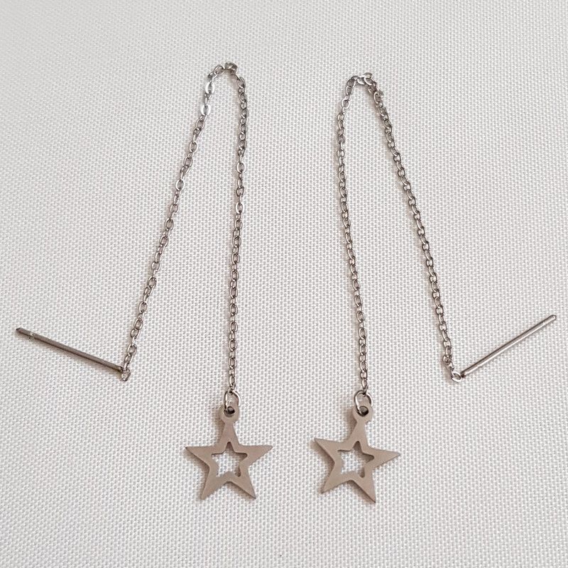 گوشواره زنانه مدل ستاره سیلور 171