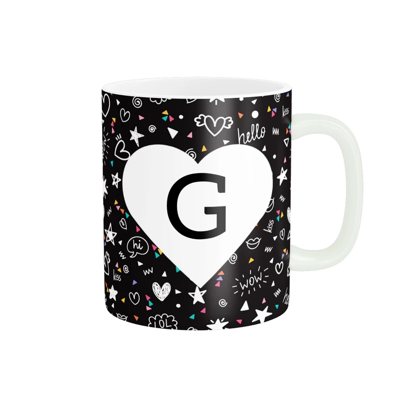 ماگ پاد آفرین مدل اسم شخصی فانتزی طرح اول اسم حرف G کد p11496