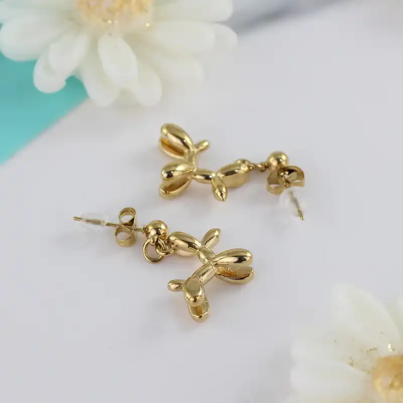 گوشواره زنانه مدل سگ بادکنکی کد J694