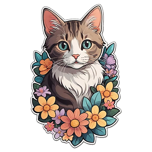 استیکر پارچه و لباس پاد آفرین طرح گربه کد 568