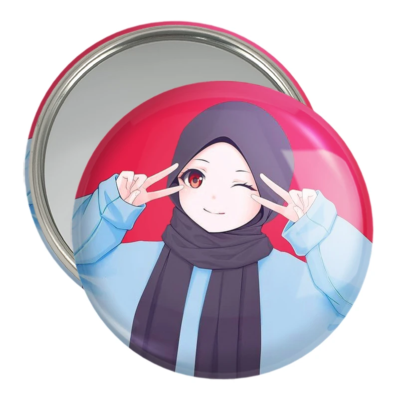 آینه جیبی خندالو مدل دخترانه باحجاب کد 26025