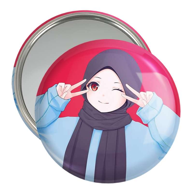 آینه جیبی خندالو مدل دخترانه باحجاب کد 26025