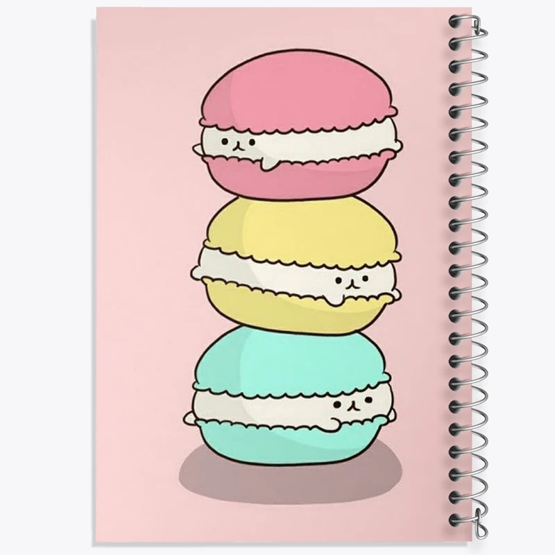 دفتر شطرنجی 50 برگ خندالو طرح ماکارون کد N2040