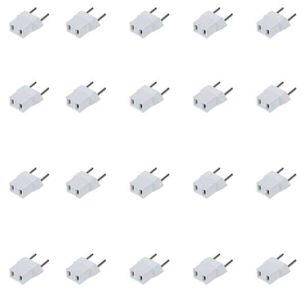 تبدیل دوشاخه برق 2 به 2 مدل 2TO2 بسته 20 عددی