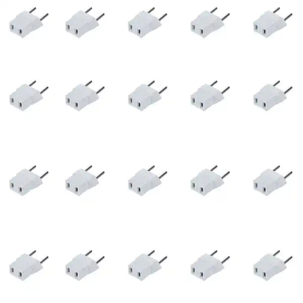 تبدیل دوشاخه برق 2 به 2 مدل 2TO2 بسته 20 عددی