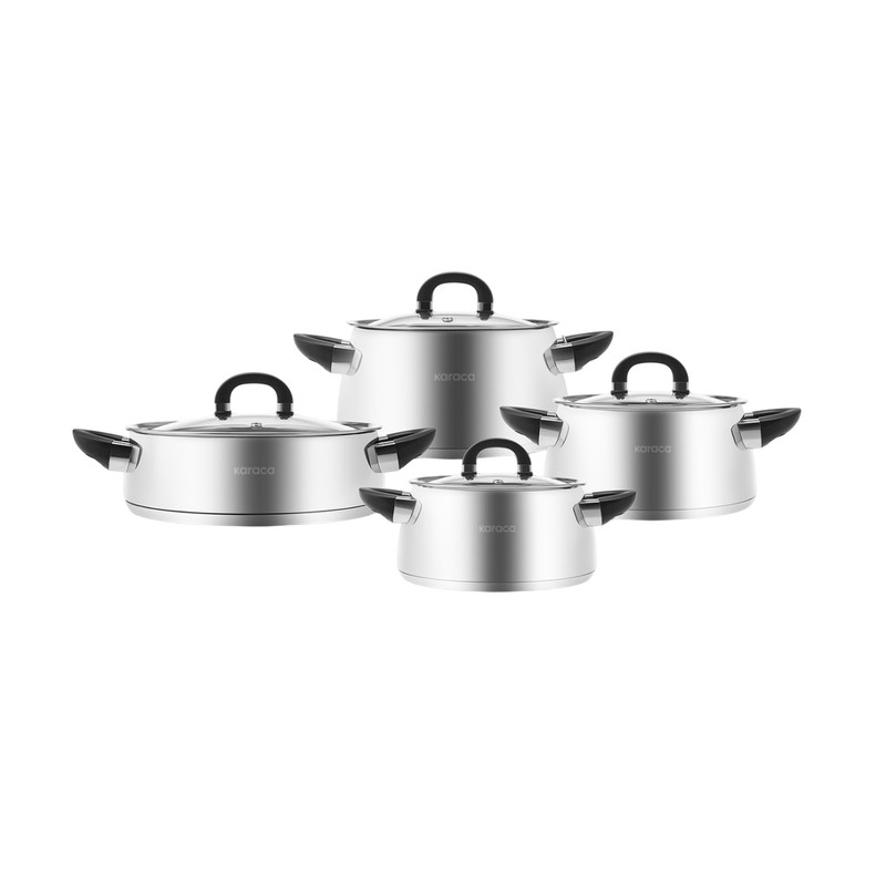 سرویس قابلمه استیل 8 پارچه کاراجا مدل Tokyo New PowerSteel