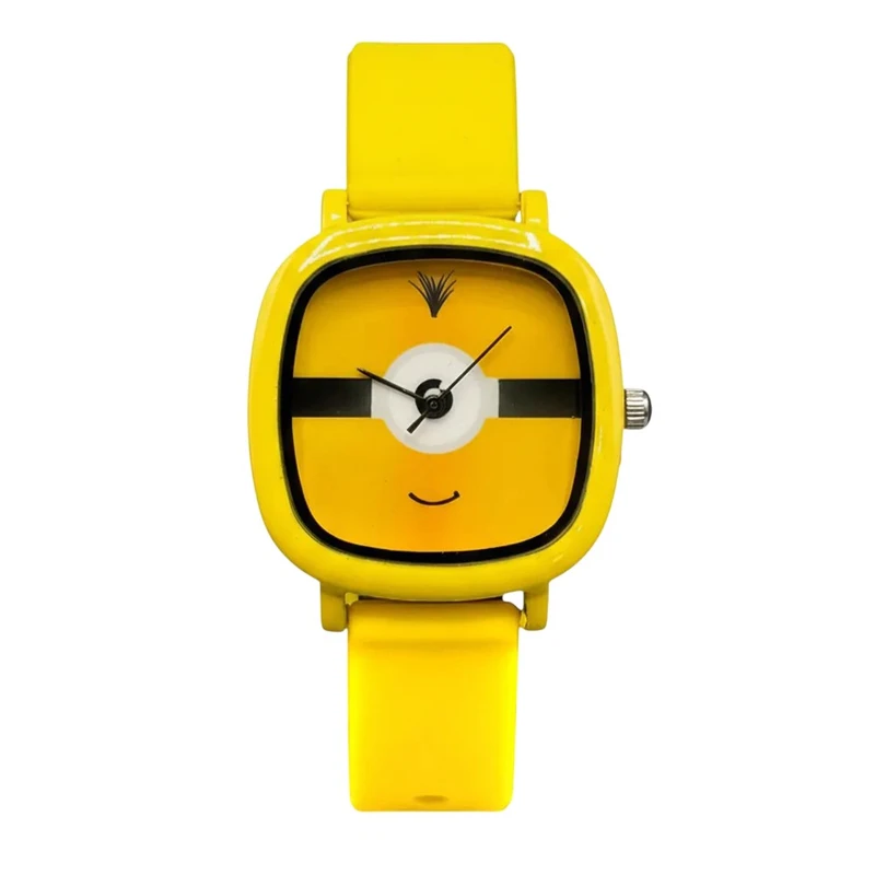 ساعت مچی عقربه‌ای کوارتز بچگانه مدل بند سیلیکونی طرح مینیون