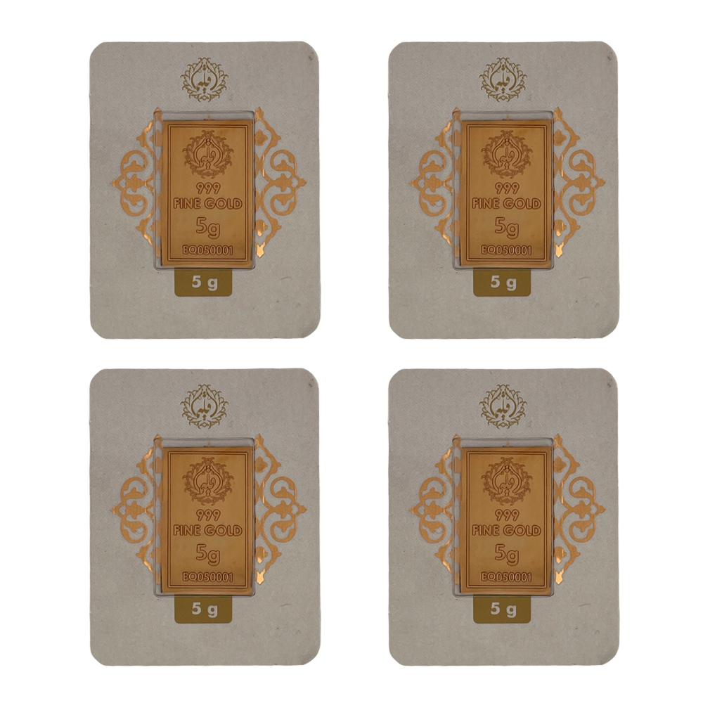 شمش طلا 24 عیار مدوپد مدل اقلیما کد eg5-4 بسته 4 عددی