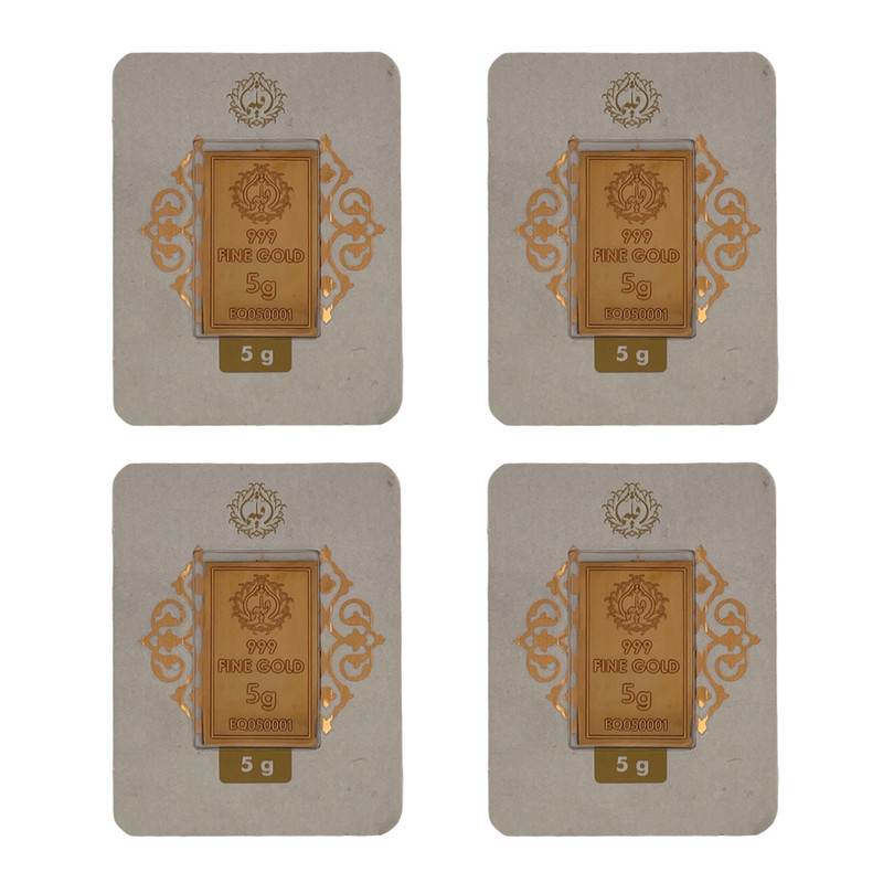 شمش طلا 24 عیار مدوپد مدل اقلیما کد eg5-4 بسته 4 عددی