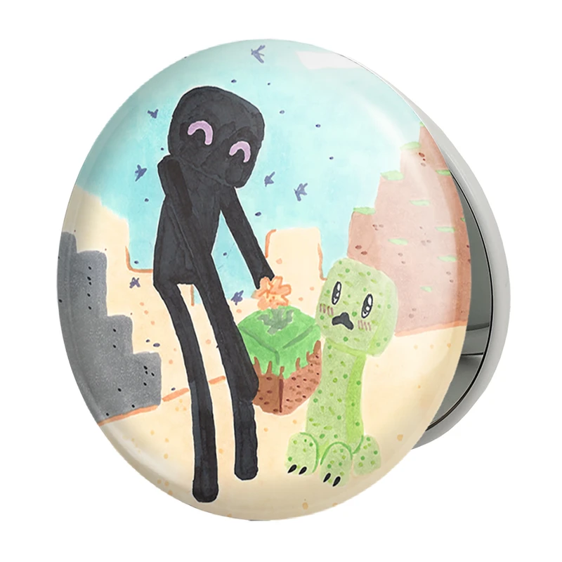 آینه جیبی خندالو طرح بازی ماینکرافت (Minecraft) مدل تاشو کد 36965