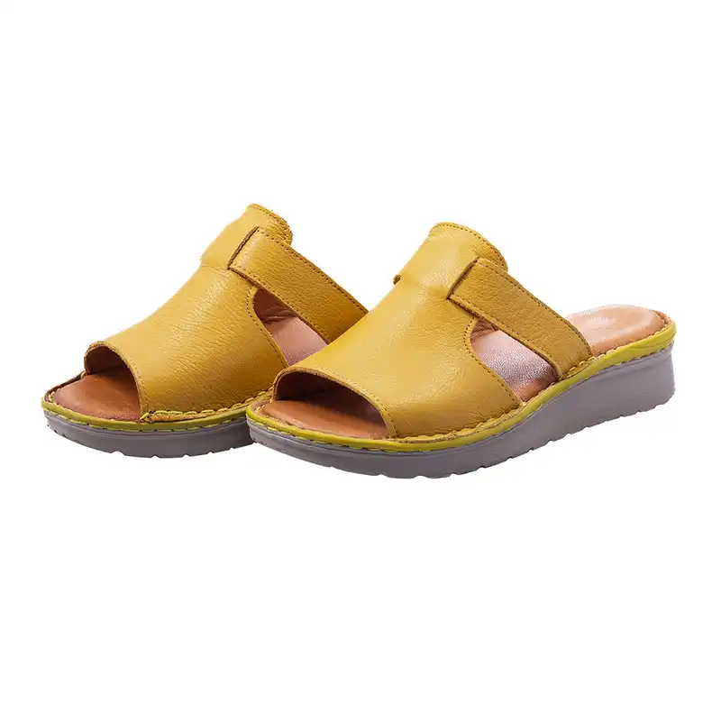 دمپایی زنانه ماکسیم مدل کمند رنگ زرد