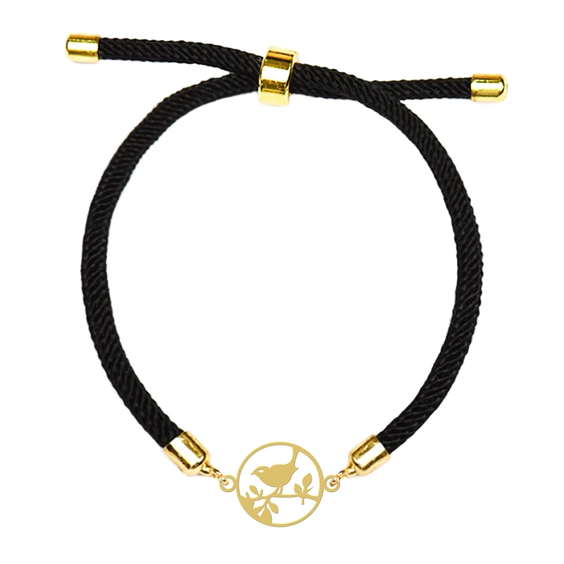 دستبند زنانه هایکا مدل شاخه و پرنده کد d.ha301