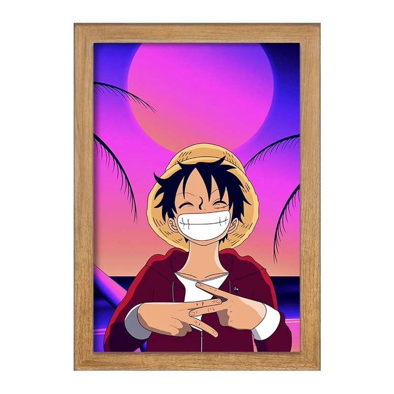 تابلو خندالو مدل لوفی انیمه وان پیس One Piece کد 10529