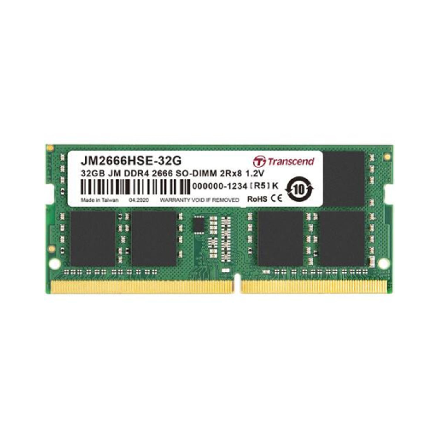 رم لپ تاپ DDR4 تک کاناله 2666مگاهرتز CL19 ترنسند مدل JM2666HSE-32G ظرفیت 32 گیگابایت