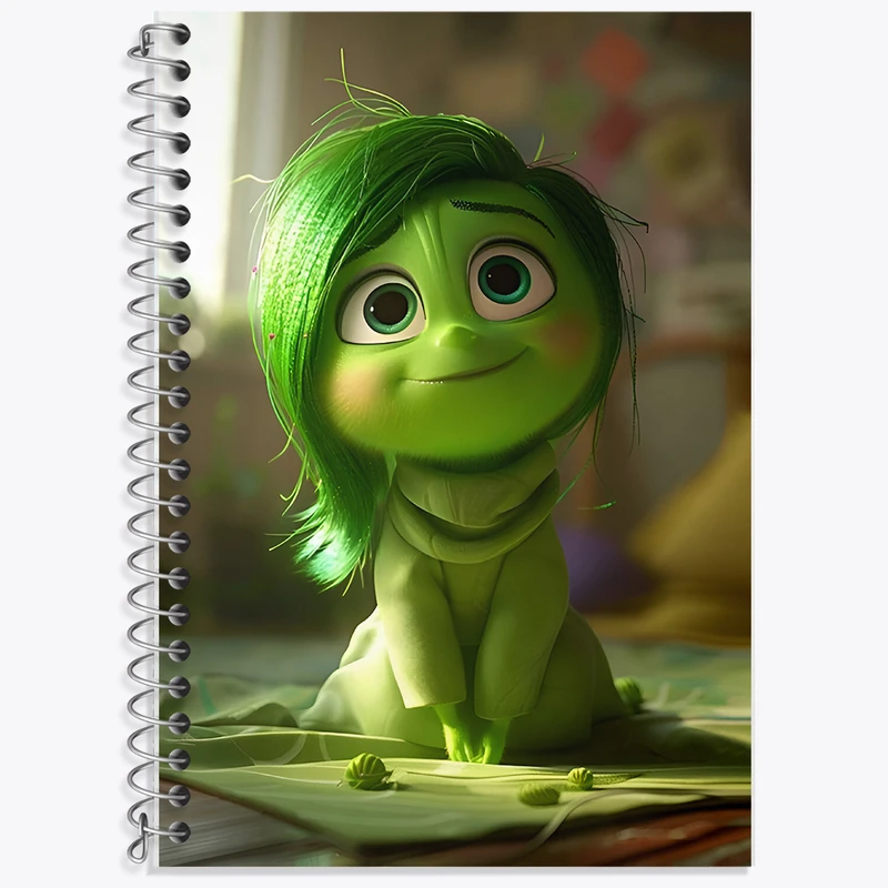 دفتر زبان 50 برگ خندالو مدل دو خط طرح شخصیت انزجار اینساید اوت (Inside Out) کد F6978