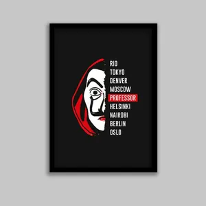 تابلو مدل سریال خانه کاغذی Money Heist کد LA-G10625-2