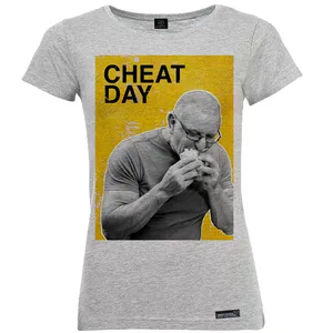 تی شرت آستین کوتاه زنانه 27 مدل Cheat Day Yellow کد MH1193