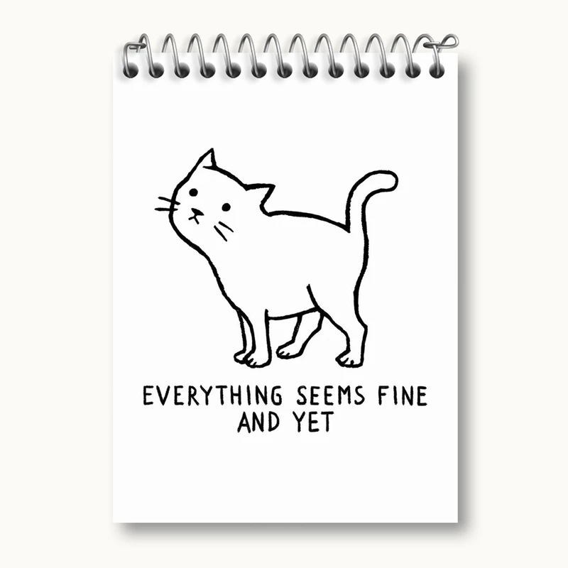 دفتر یادداشت 50 برگ خندالو مدل گربه ناراحت کد 29321